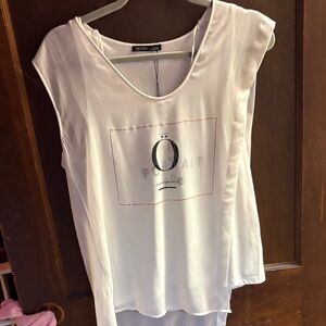 Zara White Cap Sleeve Blouse